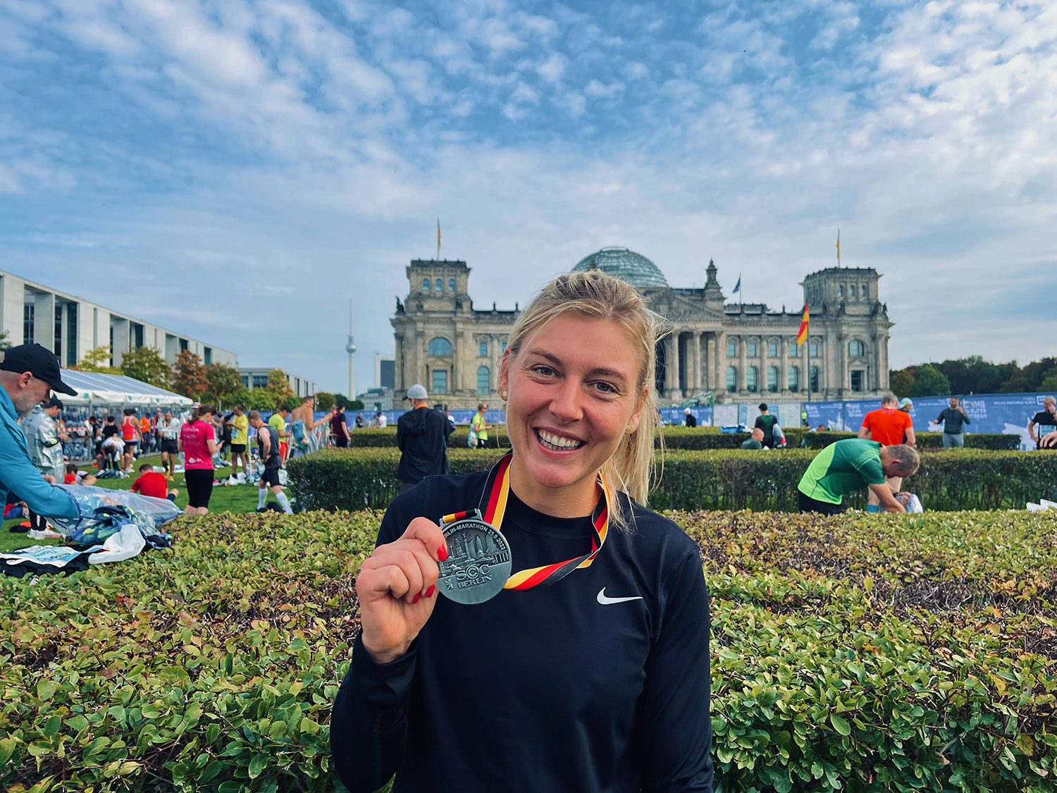 Katharina Rittel nach ihrem erfolgreichen Berlin-Marathon